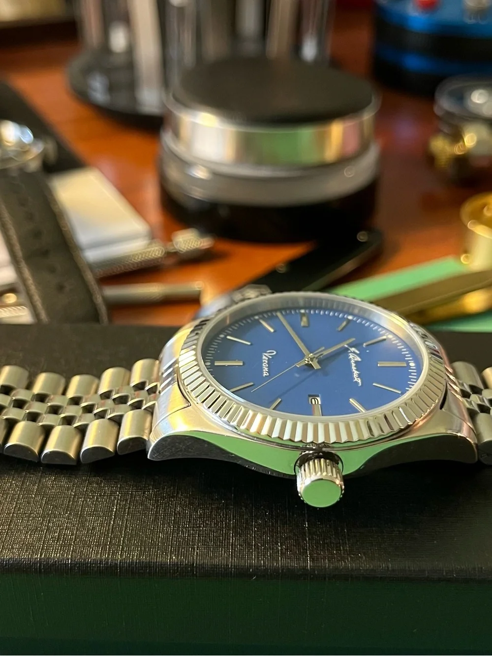 Verona Men's Stainless Steel Watch - Blue
